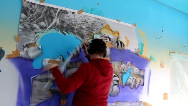 Как рисовать без карандаша? Роспись стен в детской стоматологии ! смотреть онлайн