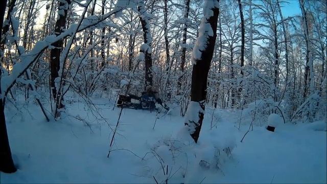 супруга на снегоходе и красивый зимний лес смотреть онлайн
