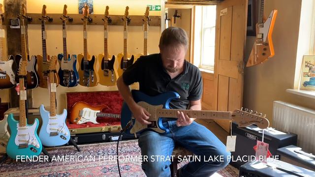 Fender American Performer Strat Satin Lake Placid Blue смотреть онлайн