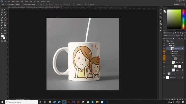 How to edit mockup and add Pictures Photoshop File mockup 11 oz Mug mockup, Psd file tutorial смотреть онлайн
