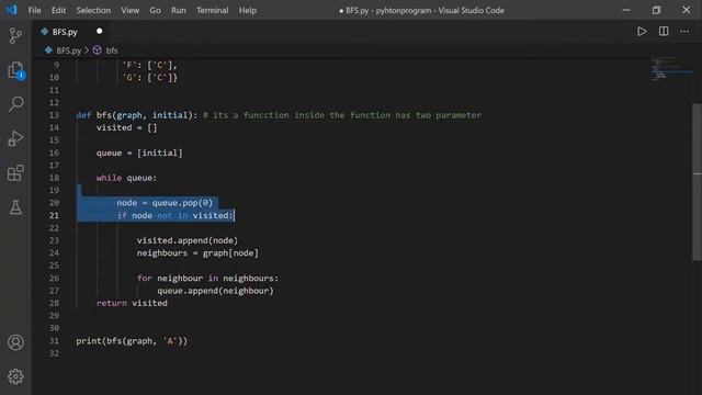 breadth first search in python (bfs) смотреть онлайн
