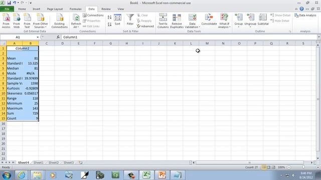 Excel 2010: Descriptive Statistics смотреть онлайн