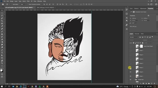 Sketch Turn into Digital Art(Peace VS Evil) God смотреть онлайн
