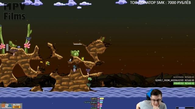 Cake, Mad, Mobster, Guitman и др играют в Worms Armageddon (самые интересные моменты) смотреть онлайн