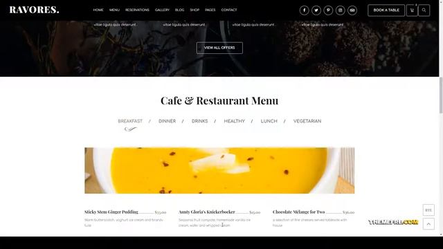 RavoRes - Multipurpose Restaurant and Cafe WordPress Theme restaurant 15 Website Builder смотреть онлайн
