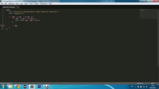 PHP Multiplication Table with FOR loops смотреть онлайн