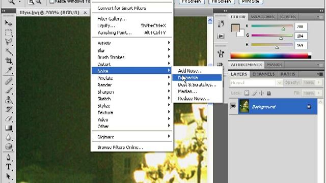 Устранение "цифрового шума" в Photoshop смотреть онлайн