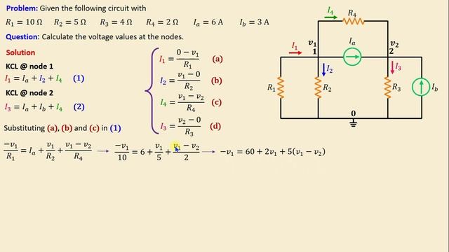 Nodal Analysis | Node voltage method | Solved problem 5 смотреть онлайн