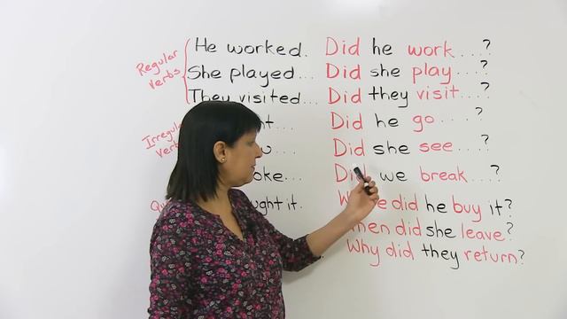 How to ask questions in the PAST SIMPLE tense смотреть онлайн