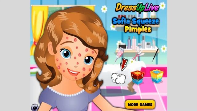 Давим прыщи у Софии. Squeezing Pimples Sophia.