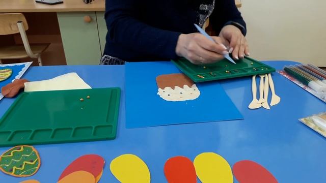 Поделка "Пасхальный кулич" в технике пластилинография смотреть онлайн