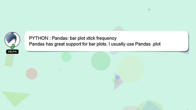 PYTHON : Pandas: bar plot xtick frequency смотреть онлайн