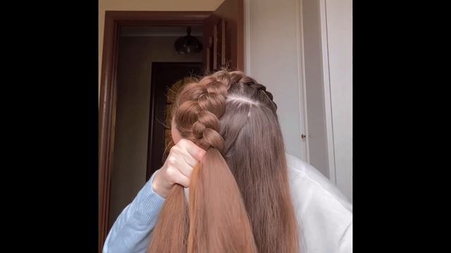 Французская коса с плетением вокруг головы/French braid #frenchbraid #hairstyles смотреть онлайн