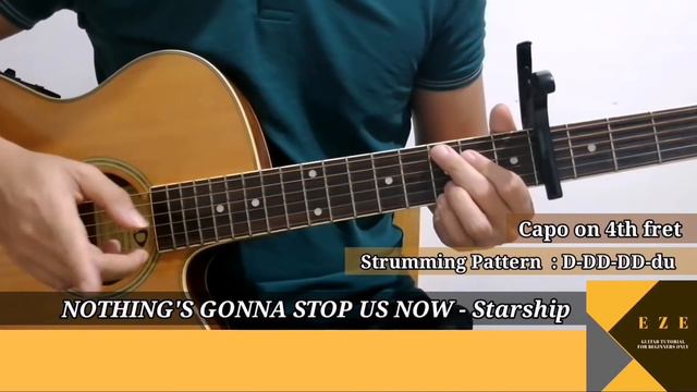 NOTHING'S GONNA STOP US NOW - STARSHIP / Easy Chords Tutorial with Capo 🎸🤟 смотреть онлайн