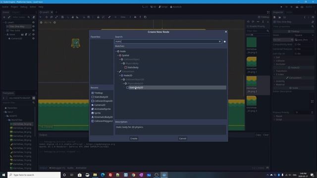 Godot 3.2: Let's Build A 2D Platformer!: Part 7 (One-Way Platforms) #godotengine