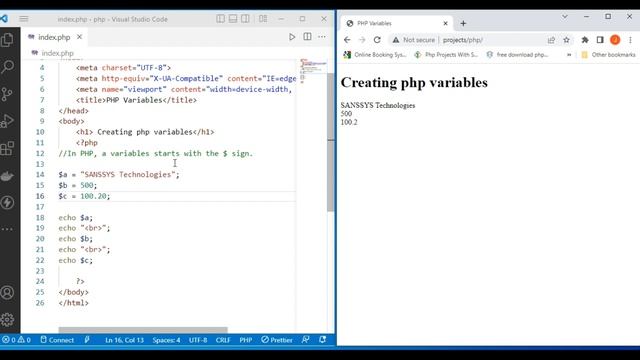 Web Development Tutorial - Lecture-22 | PHP Variables смотреть онлайн