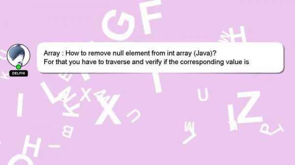 Array : How to remove null element from int array (Java)?