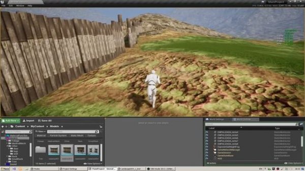 Unreal Engine 4.17.2 - Часть 5.1 | Объединение мешей | Забор