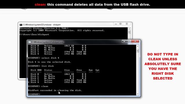 How to Format a USB Flash Drive using Command Prompt in Windows смотреть онлайн