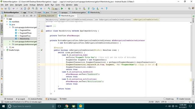 Bottom Navigation Bar with fragments in Android Studio смотреть онлайн