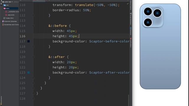 Build an iPhone 13 pro max in HTML, CSS3 & SASS смотреть онлайн