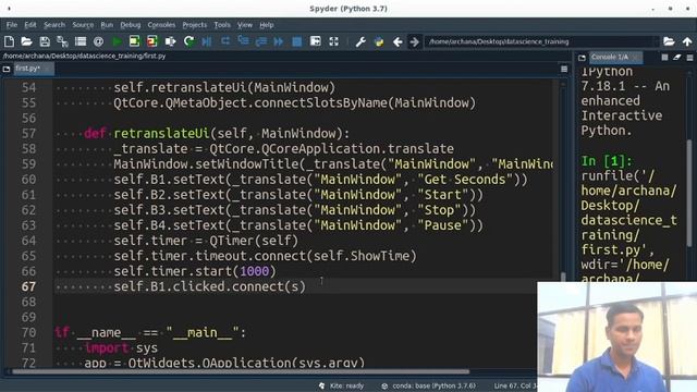 Python Project Stopwatch using QtDesigner | PyQt5 Mini Project - Part 9 смотреть онлайн