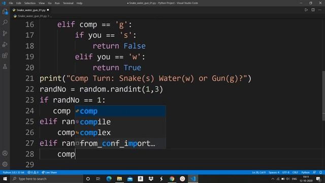 Snake, Water, Gun Game Python Project For Beginners смотреть онлайн