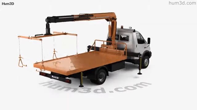 GAZ Gazelle Valday Tow Truck 2018 3D model by Hum3D.com смотреть онлайн