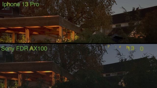 Low light test Sony FDR AX100 vs iPhone 13 pro смотреть онлайн