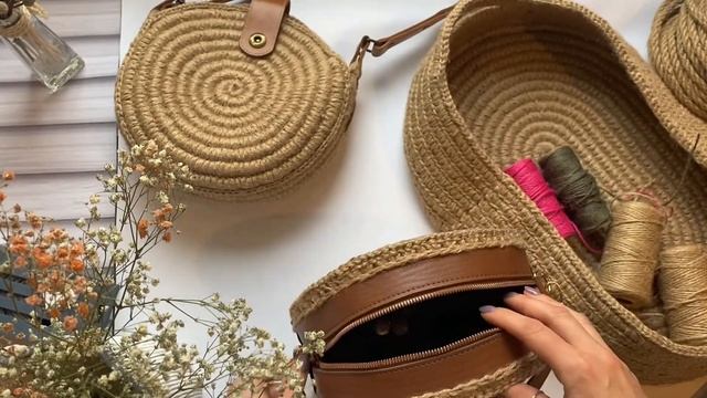 Тестируем джут//сумка из джута//корзина из джута