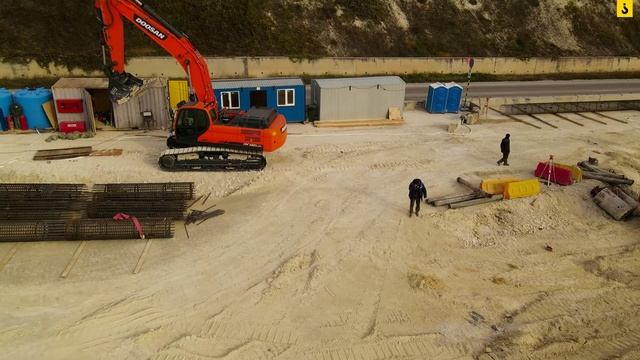 8 этап трассы Таврида. Земляные работы. Развязка у полигона ТКО. Перепуск движения