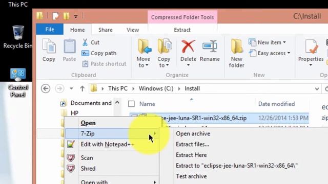 Eclipse IDE Install on Windows OS (Windows 8) смотреть онлайн
