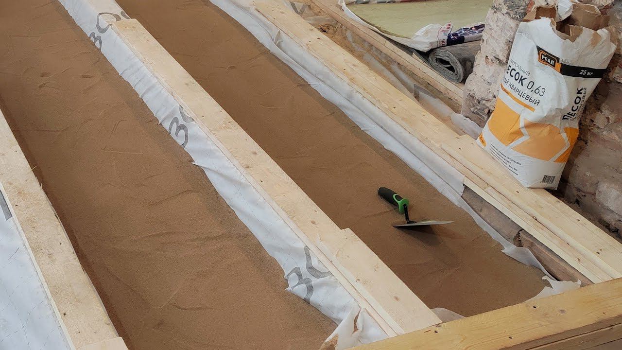 Звукоизоляция песком на улице Лунных кошек. Стяжка по профлисту в старом фонде Спб. Февраль 2024 смотреть онлайн
