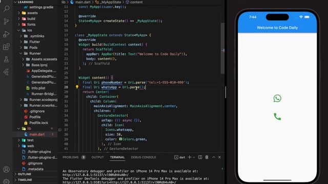Launch Phone and WhatsApp | Flutter Url Launcher смотреть онлайн