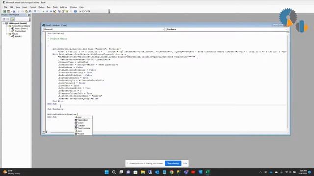 Passing the Value of an Excel Cell as a Parameter to a SQL Server Query смотреть онлайн