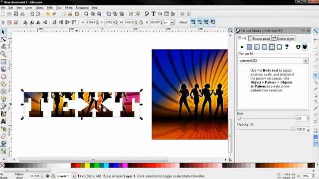 Image Inside Text - Inkscape Tutorial смотреть онлайн