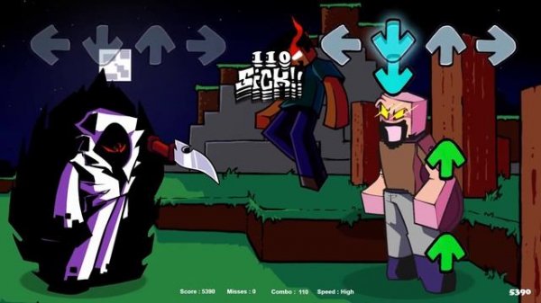 Friday Night Funkin' - Notch VS Entity 303 - Minecraft (FNF Mod)