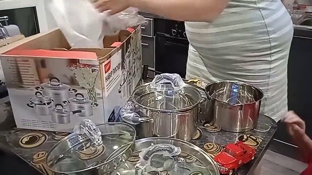 Распаковка — Набор кухонной посуды Ardesto Gemini / AR1908GGS