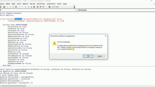Dicas de Access - Erro de compilação (PtrSafe) смотреть онлайн