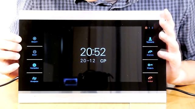 Подключение и просмотр меню видеодомофона «HDcom S-104»