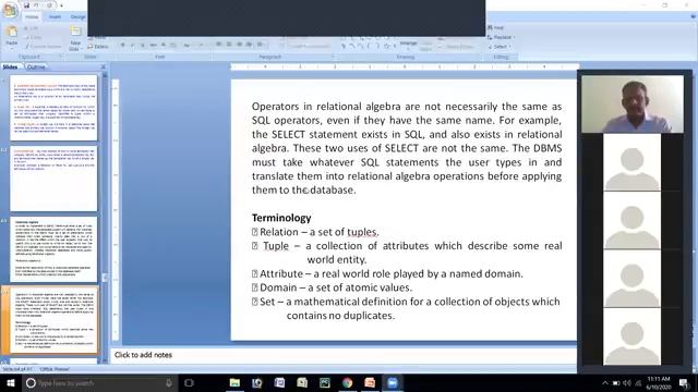 GPUC CS Databaze Concepts Relational Algebra By Changali S G Sir 10 6 2020 смотреть онлайн