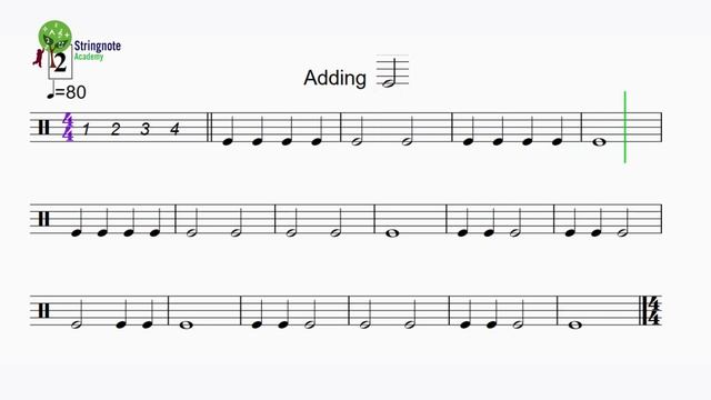 Rhythm of the week #2 ? Half notes (minims). Learn to read rhythms смотреть онлайн