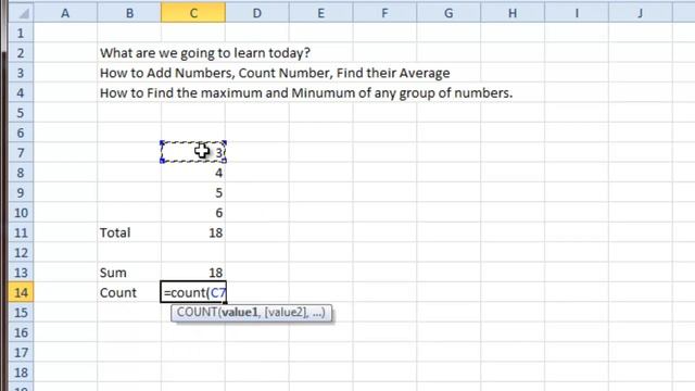 SUM, COUNT, AVERAGE, MIN & MAX in Microsoft Excel: (5 Min Tutorial) смотреть онлайн