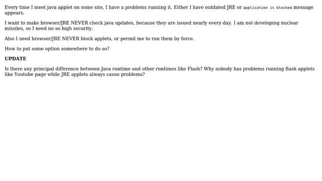 How make java applets to run ALWAYS? смотреть онлайн
