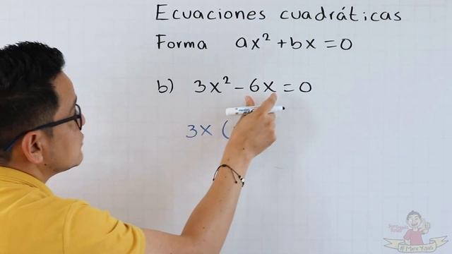 Ecuaciones cuadráticas incompletas. Por factorización por factor común смотреть онлайн