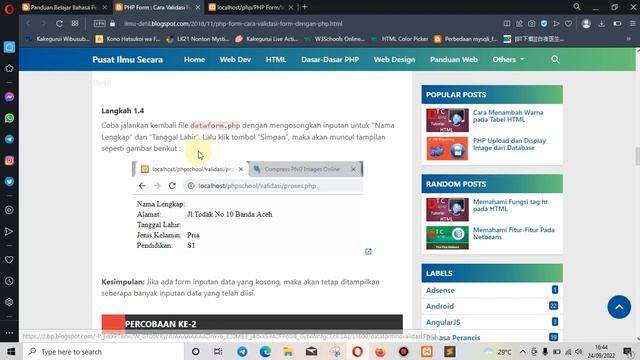 Penjelasan tentang Bahasa Pemrograman PHP echo, validasi, dan koneksi database Muhammad Zaky смотреть онлайн
