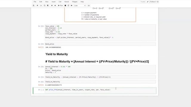 Yield to Maturity in Python | Bond Price & Yield to Maturity in Python Function | YTM смотреть онлайн