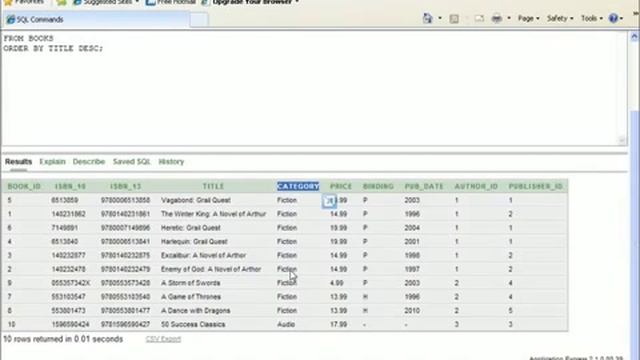 14 SQL with Oracle 10g XE Using ORDER BY to Sort Data with SELECT смотреть онлайн