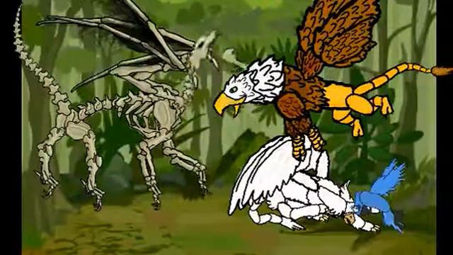 Влюблённые грифоны 4 . ребёнок. Анимация смотреть онлайн