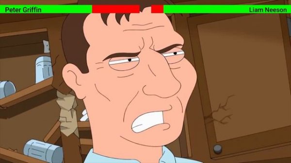 Peter Griffin VS Liam Neeson with Healthbars